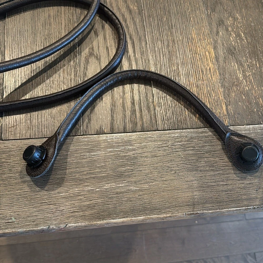 O Bag Tote with Herringbone Insert & Leather Handles Large Brown Italian - O Bag