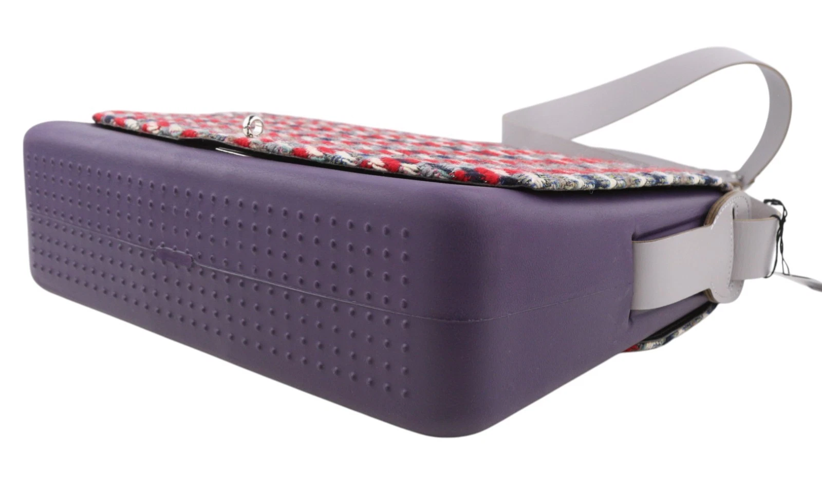 O Bag Folder Women Bag OS Purple Tweed Turn Lock Messenger - O Bag