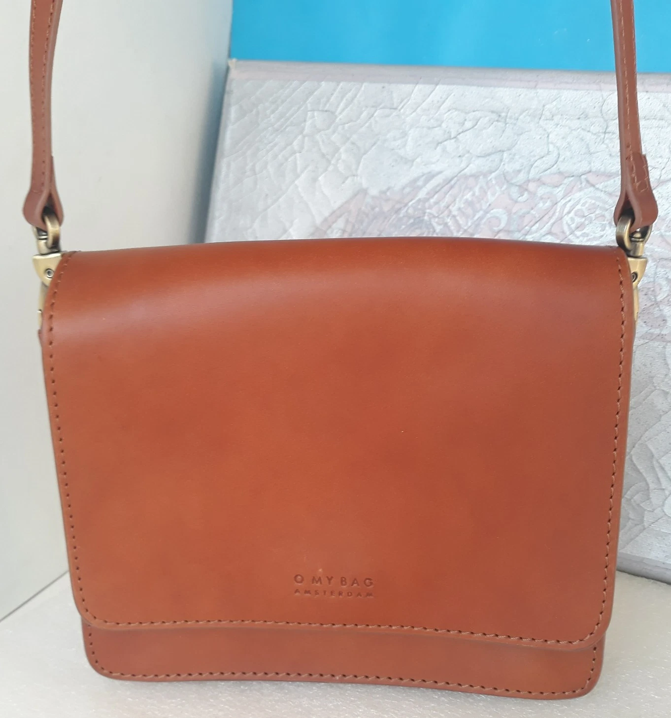 O MY BAG ~ Amsterdam ~ Crossbody Small Bag Purse Brown Leather ~ Magnetic ~ New - O Bag