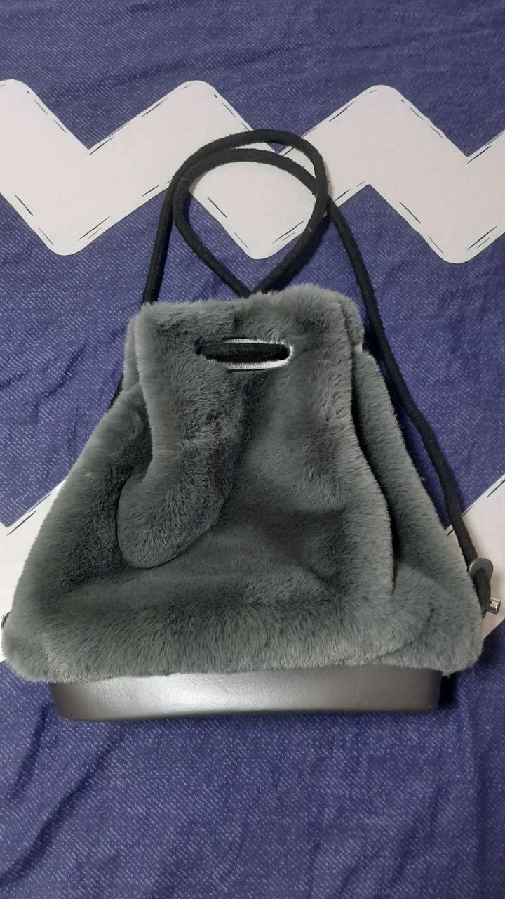 O Bag Backpack Grey Blue (OBAGB413 FAS09 041) Made In Italy Rare Bag Y2K - O Bag