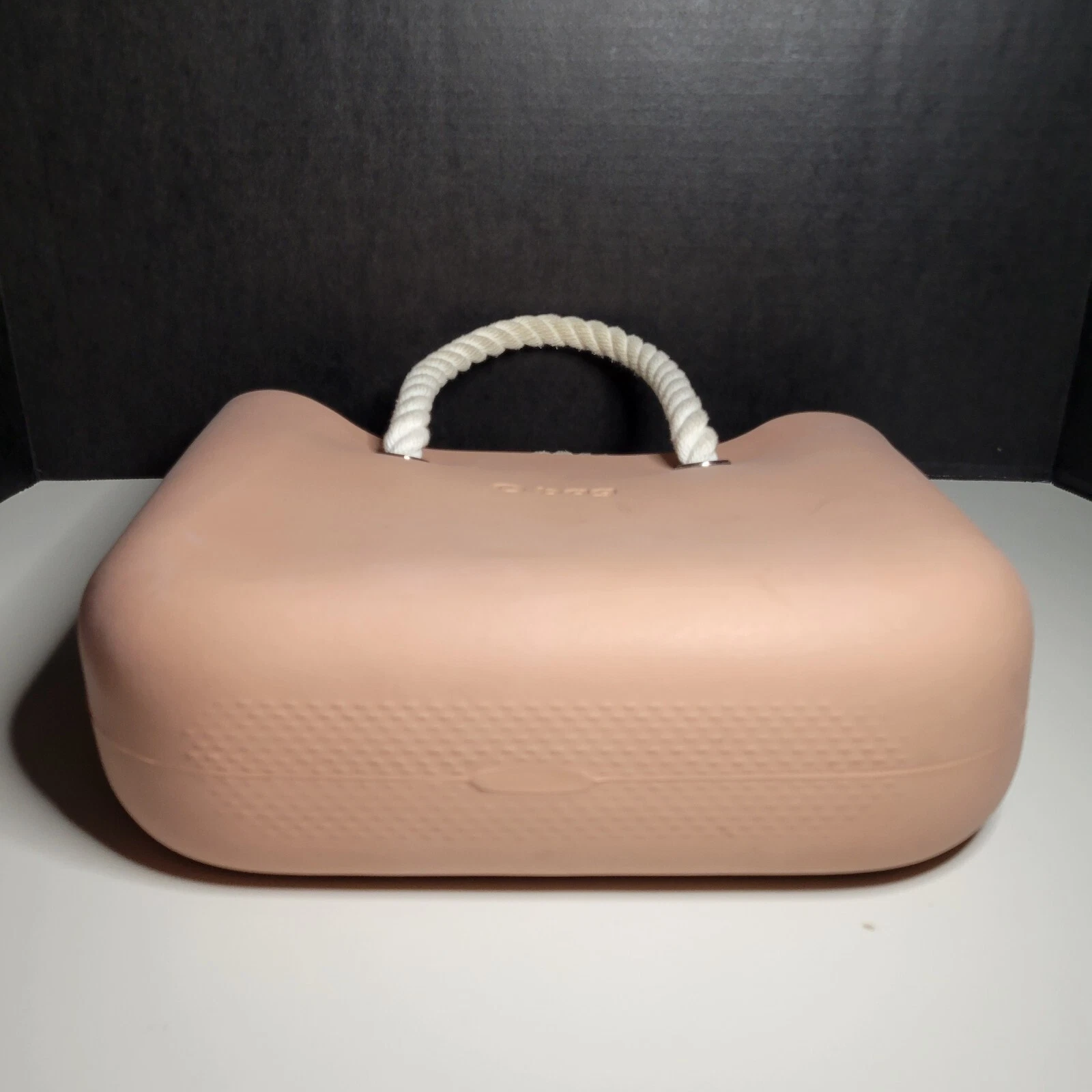 OBag Pink Tote Double Rope Handles Made in Italy Fullspot Shoulder 11 x 14 x 3.5 - O Bag