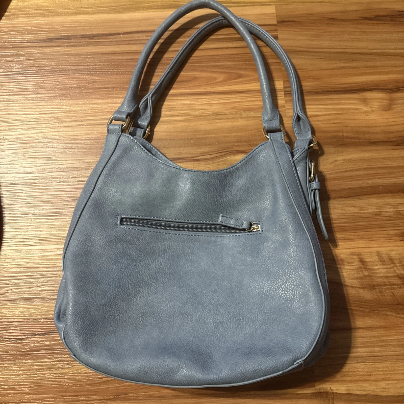Gray Top Handle Bag Purse pockets and compartments - O Bag