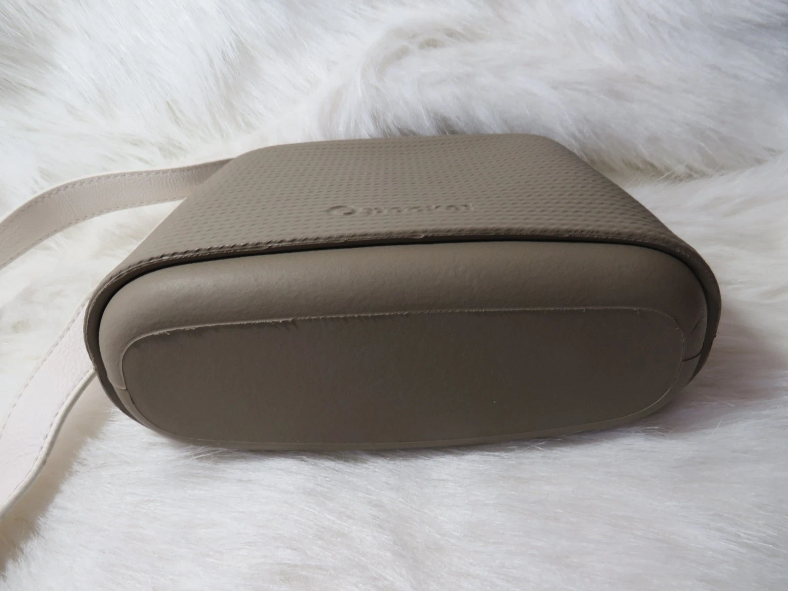 O Pocket Bag FullSpot Italian Crossbody Slide Purse Made In Italy Taupe - O Bag