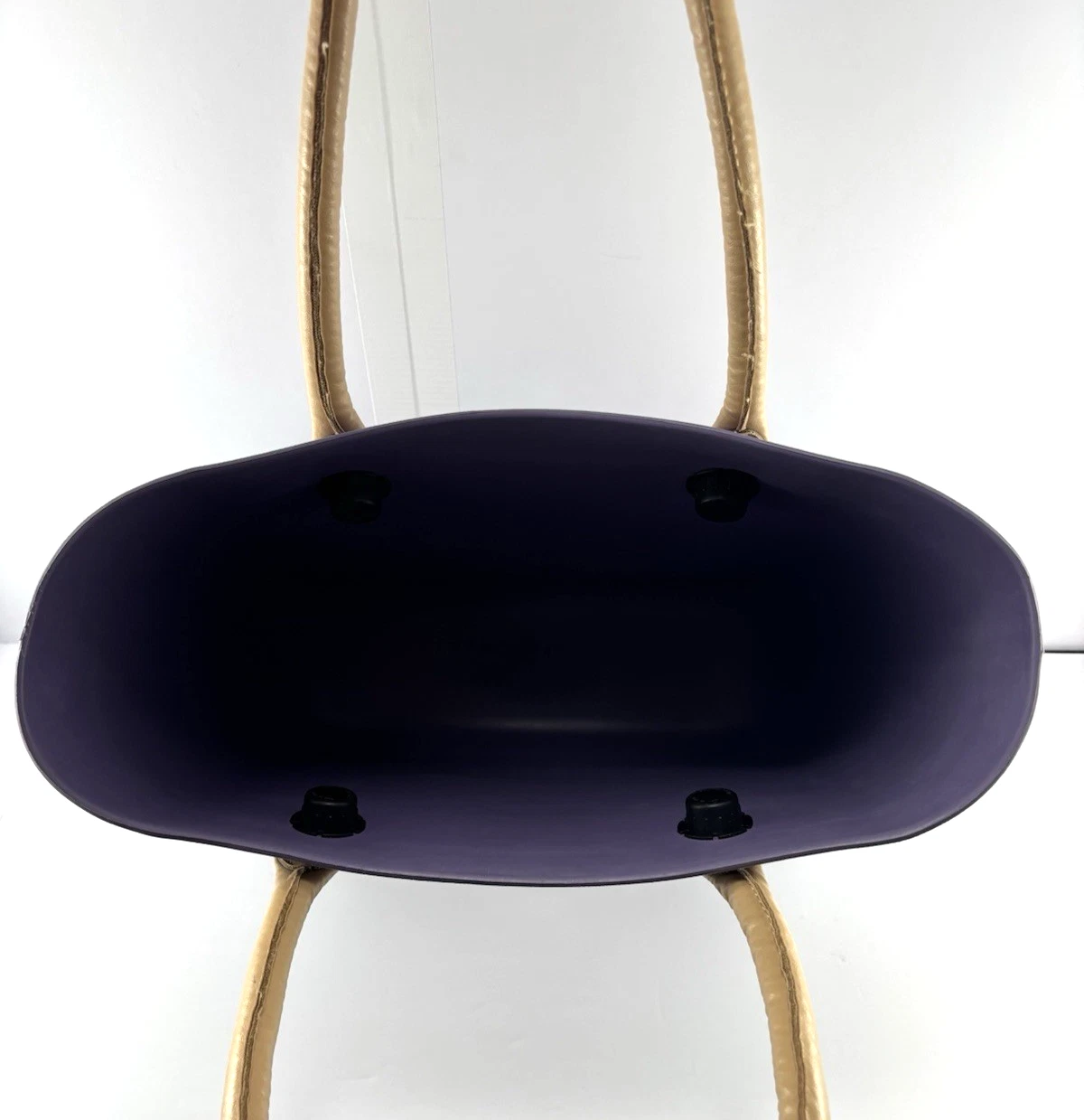 O Bag Italian Purple Handbag Purse Waterproof Tote Bag Made in Italy 12