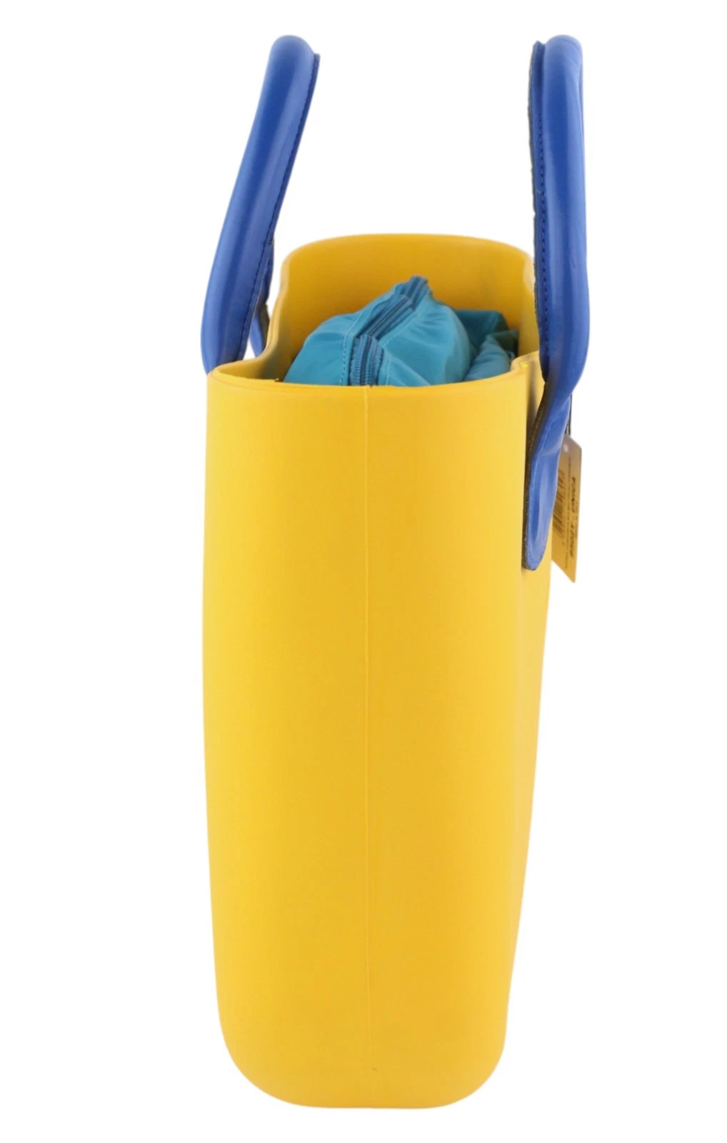 O Bag Mini Women Bag OS Yellow Blue Double Handles Zipper Square - O Bag
