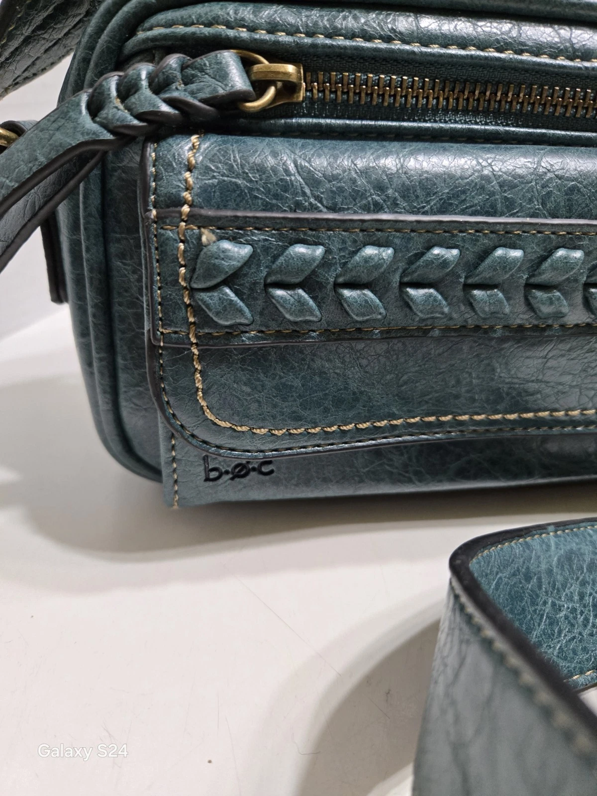 B.O.C. CALLOWILL Teal Blue Faux Leather Camera Bag - O Bag