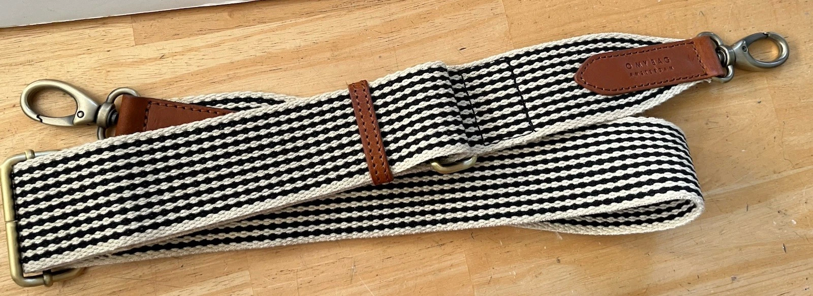 O My Bag Amsterdam AVA Cognac Leather Crossbody Saddle Bag Purse w/ 2 Straps EUC - O Bag