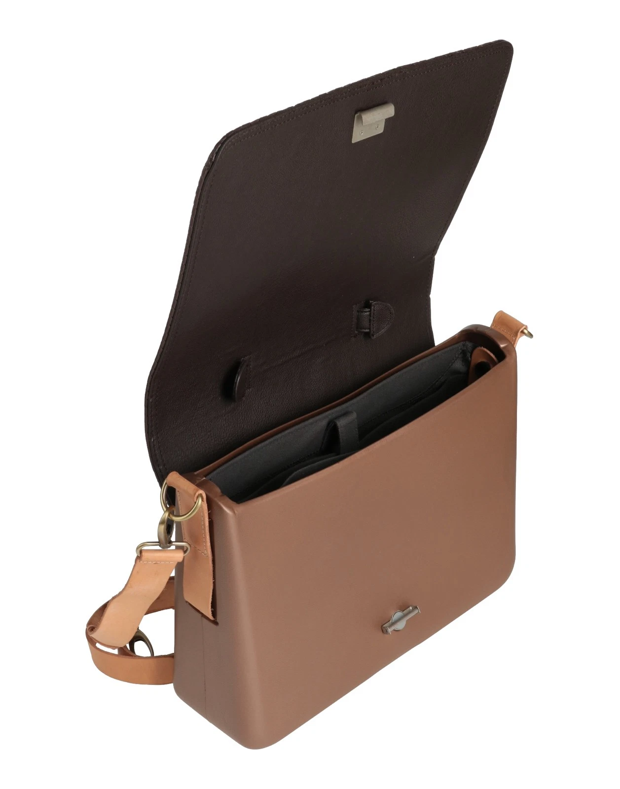 O BAG Rubber Briefcase Bag Weave Flap Detachable Strap - O Bag