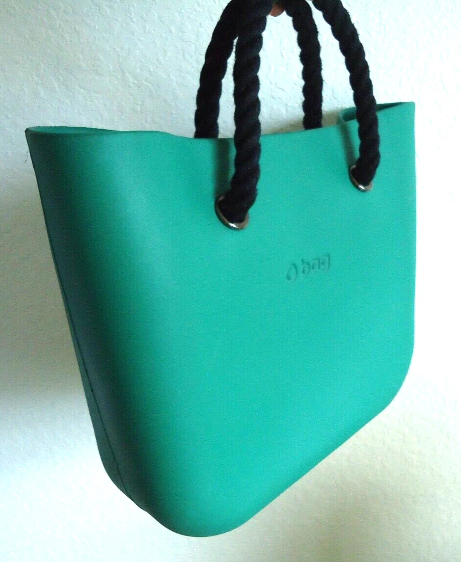 Obag Designed By E. Magenta Made In Italy Women'a Green Rubber Handbag - O Bag