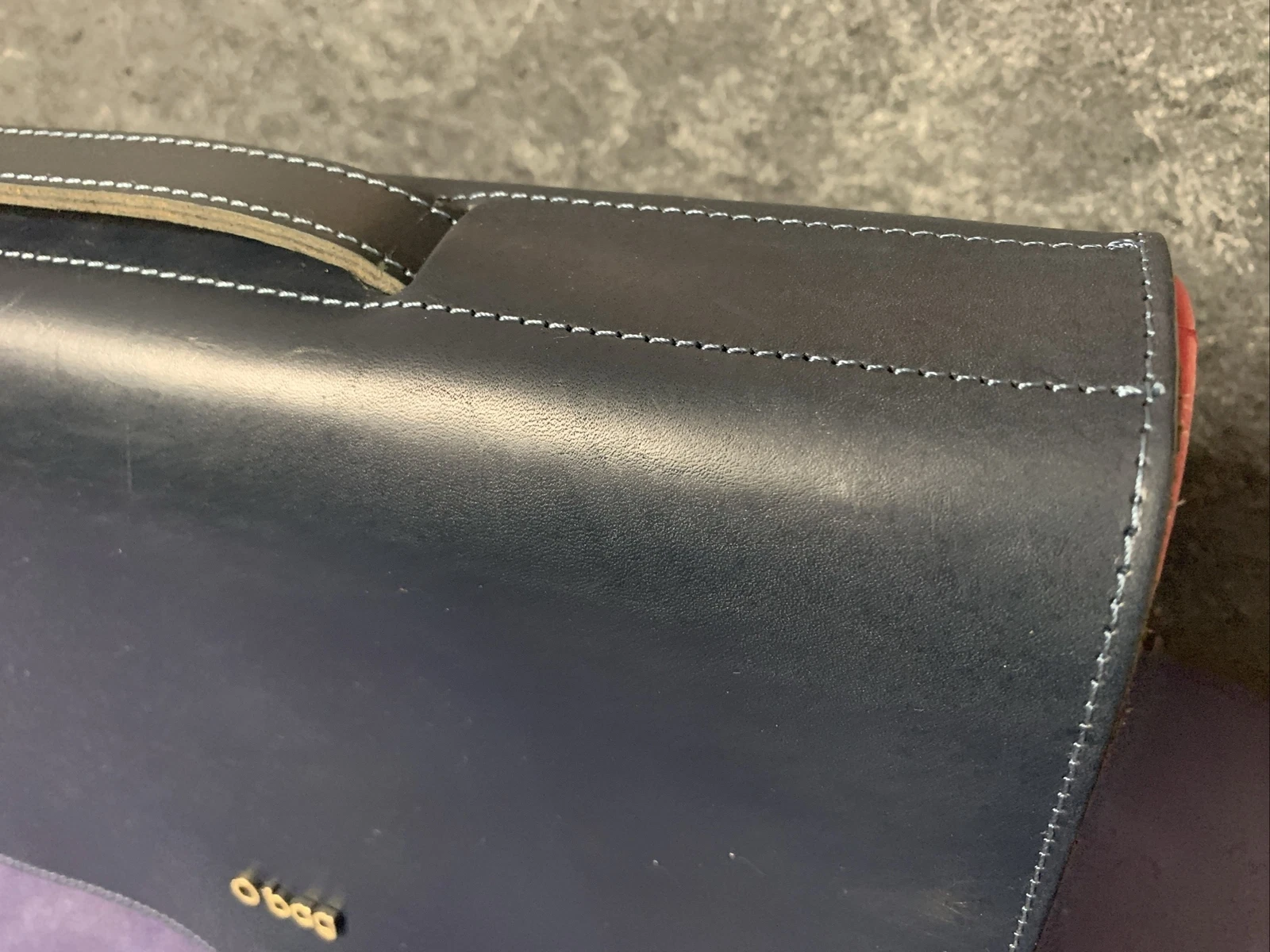 O Bag Pink Handbag - Made in Italy - White Removable Lining - Blue Top - O Bag