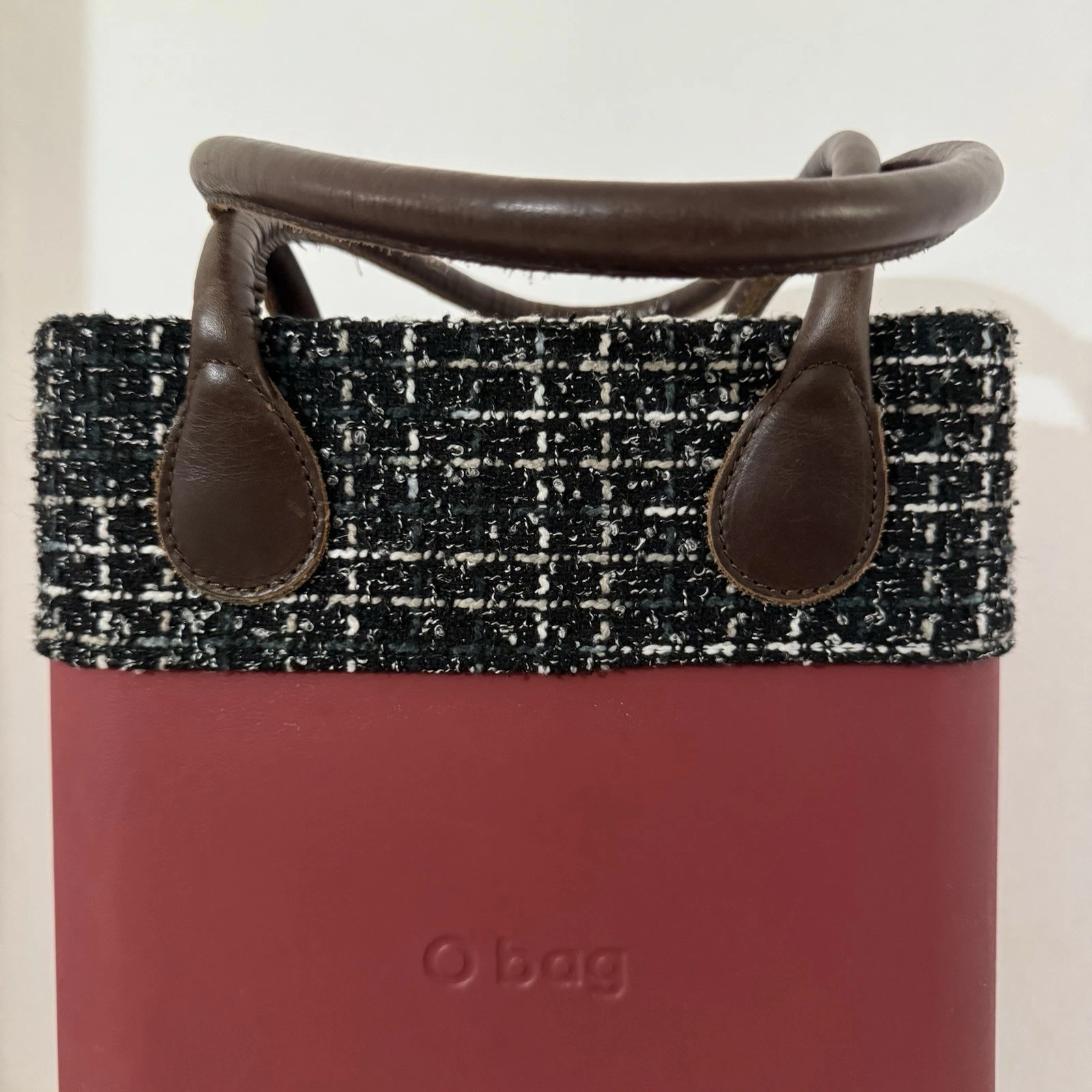 Red O Bag Shoulder Bag Double Handle Waterproof Purse Durable See Pics - O Bag