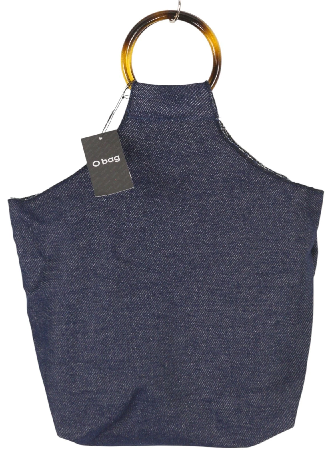 O Bag Rings Denim Women Bag OS Dark Blue Circular Handle Tote - O Bag