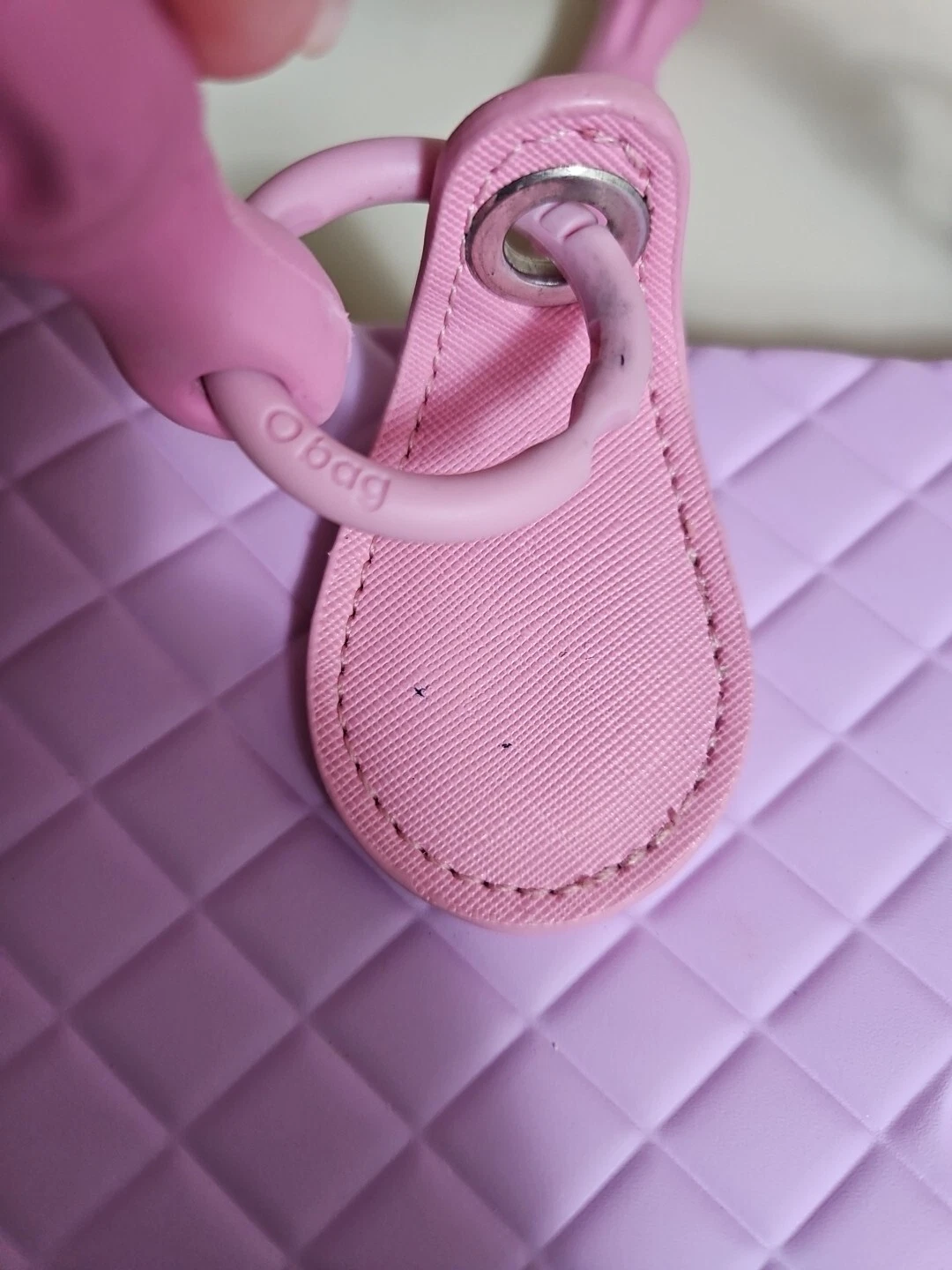 O Bag Tote Lilac Purple Washable Double Shoulder Handbag Lined Beach Scene Tote - O Bag