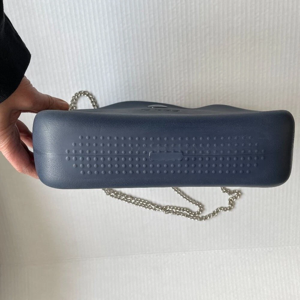 OBag Moon Bag Blue Silver Chain Crossbody - O Bag