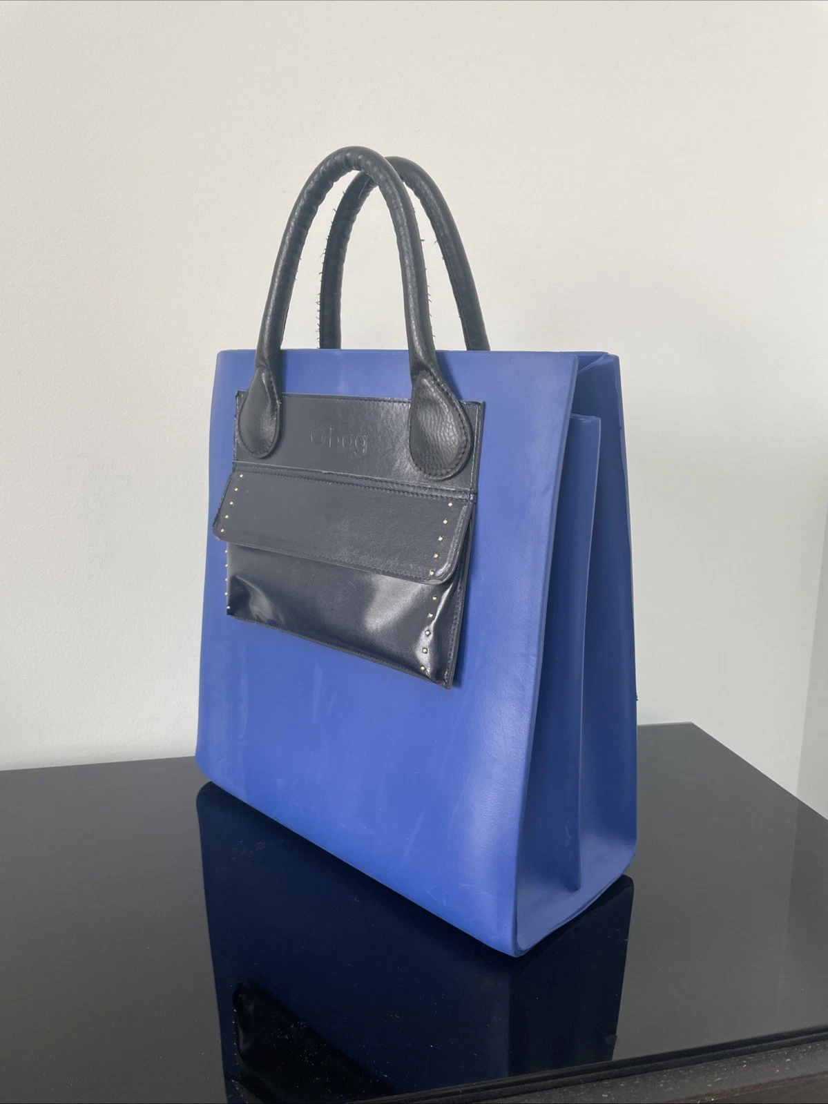 O Bag Tote Bag In Polyester With Interchangeable Inserts And Handles Blue - O Bag