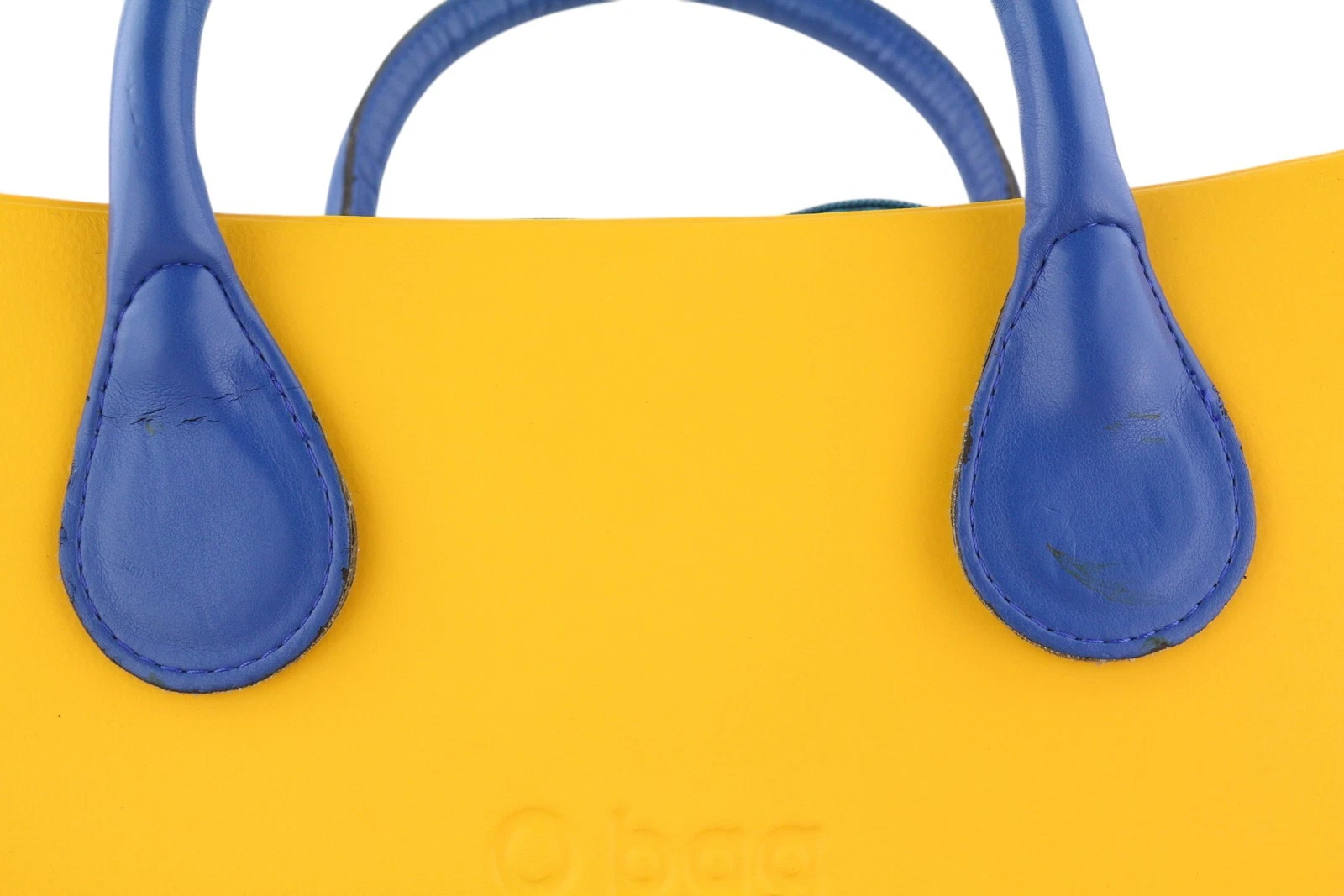 O Bag Mini Women Bag OS Yellow Blue Double Handles Zipper Square - O Bag