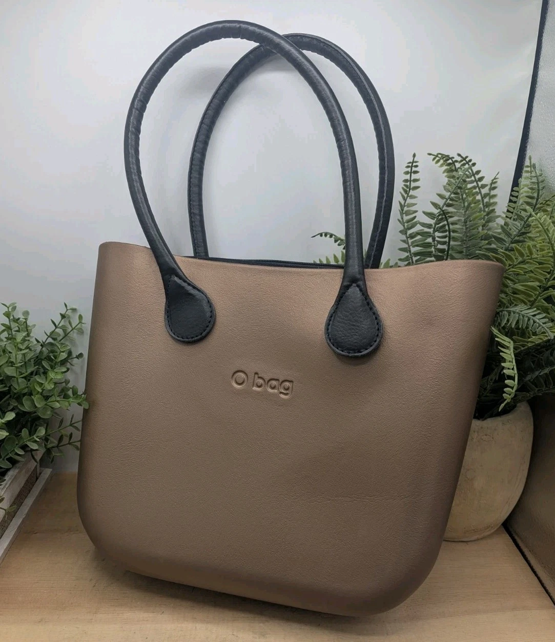 O bag Tote Bag Zip Close Aftermarket Shoulder Strap Included Carry All Purse - O Bag