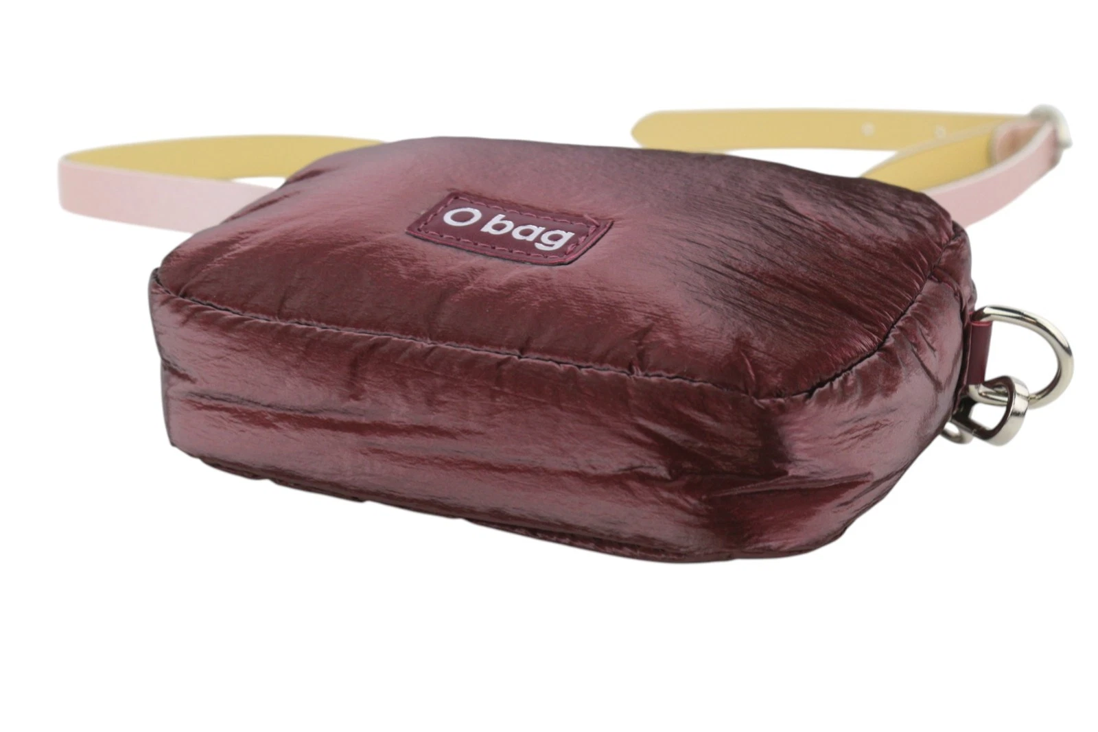 O Bag Extra Pocket Women Bag OS Burgundy Zip Closure Adjustable Crossbody Strap - O Bag