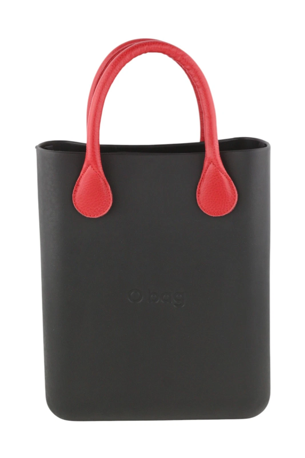 O Bag Chic Women Bag OS Black Textured Pattern Front Square Tote Inner Pouch - O Bag