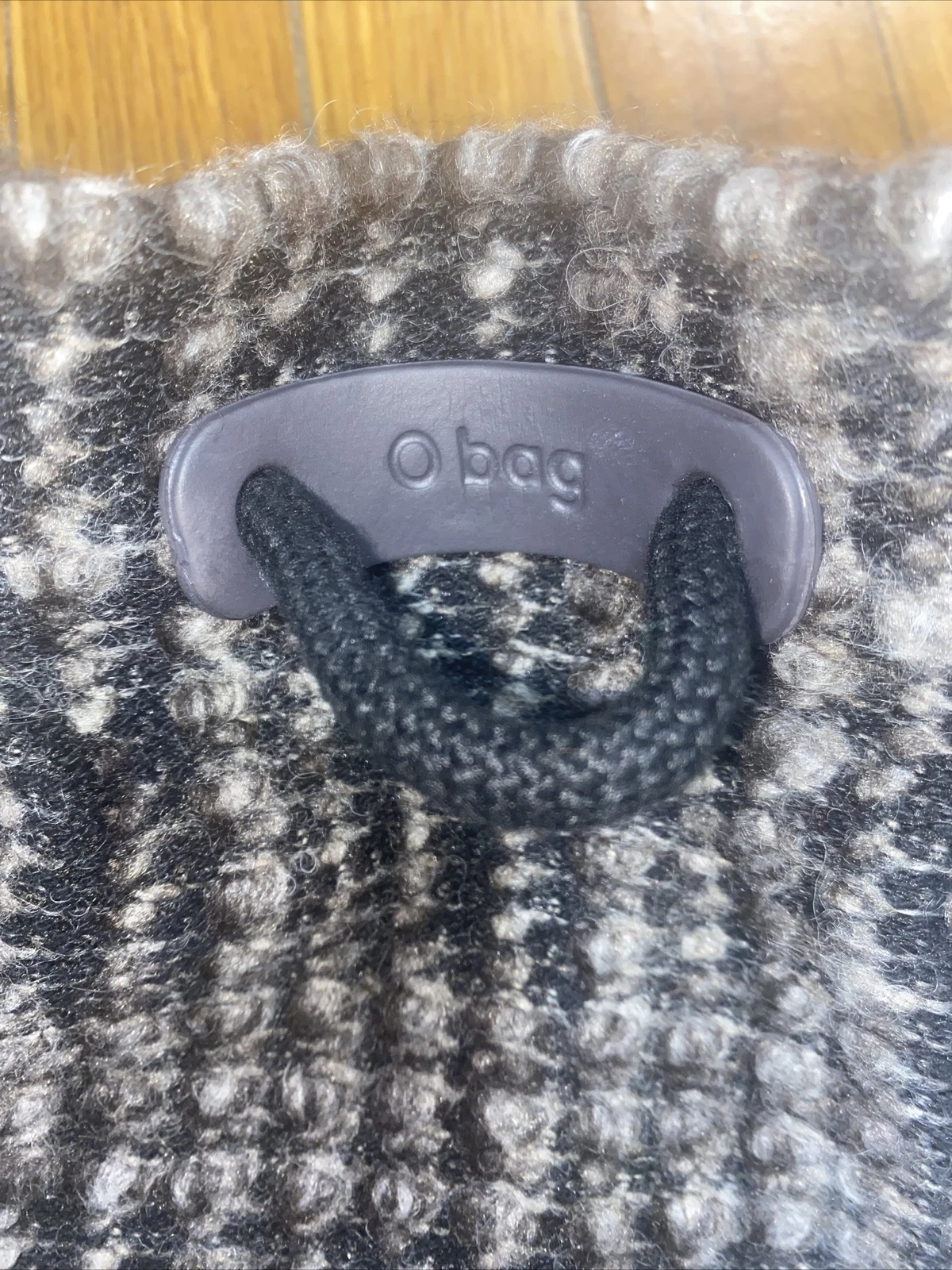 Rare O Bag Italy Sling Sack Backpack Bag Wool Tweed Rubber Bottom Anthropologie - O Bag