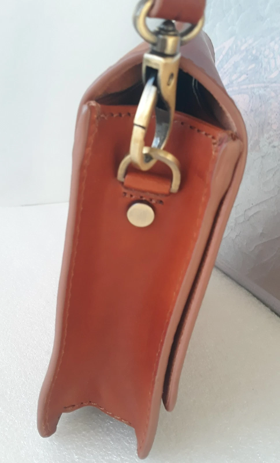 O MY BAG ~ Amsterdam ~ Crossbody Small Bag Purse Brown Leather ~ Magnetic ~ New - O Bag