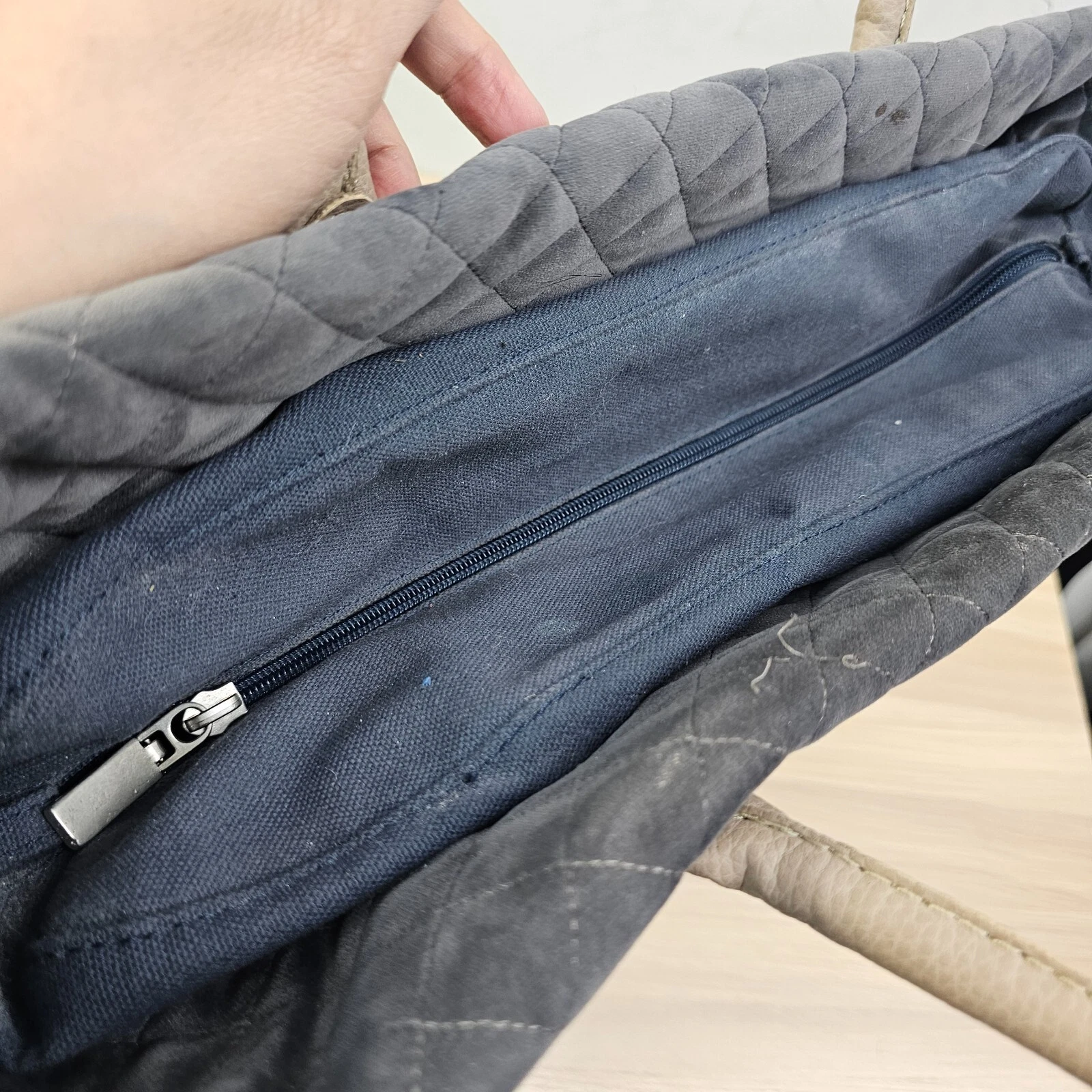 Womens Tote Bag Italian Blue Dark O BAG Removable Liner Pouch Rubber Beach ITALY - O Bag