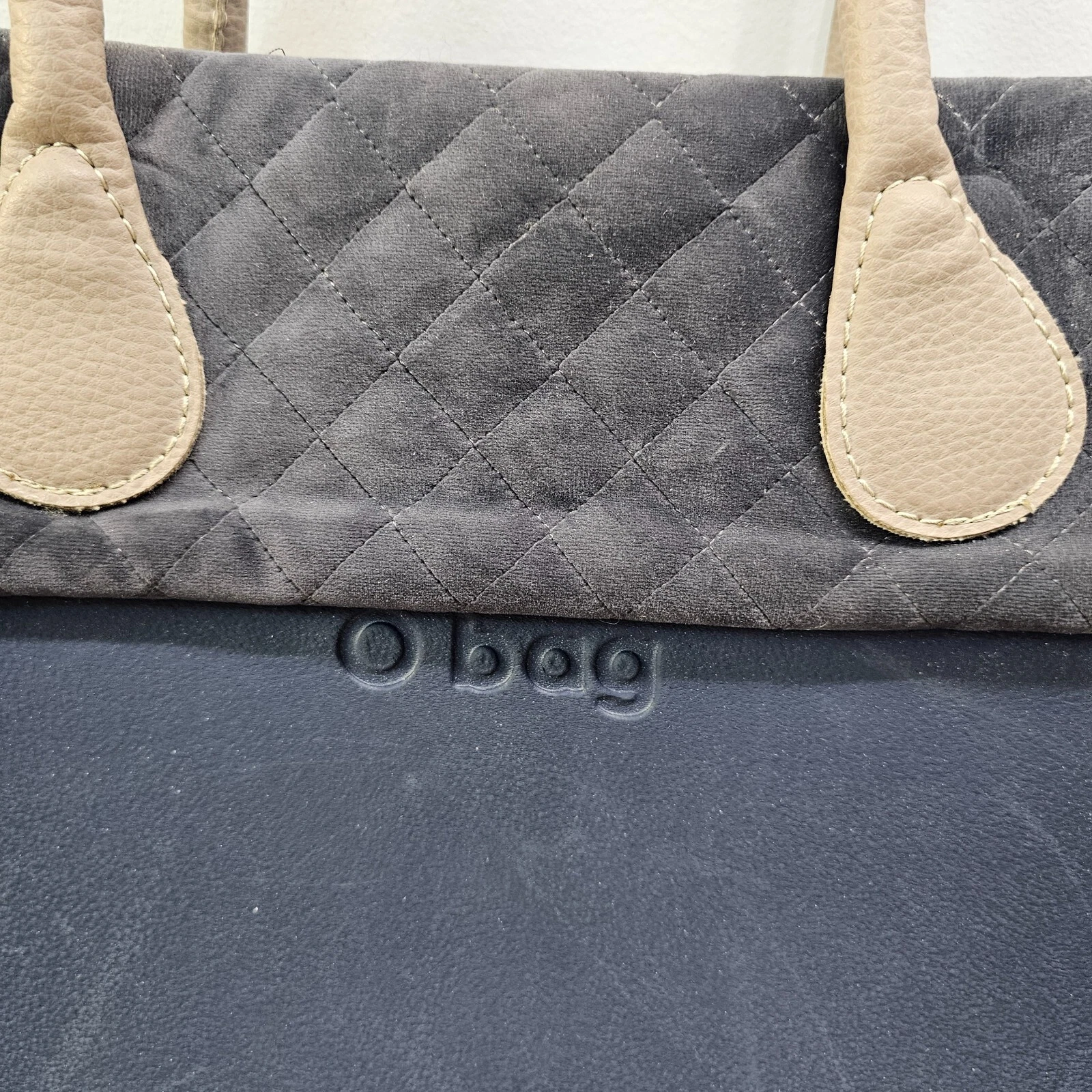 Womens Tote Bag Italian Blue Dark O BAG Removable Liner Pouch Rubber Beach ITALY - O Bag