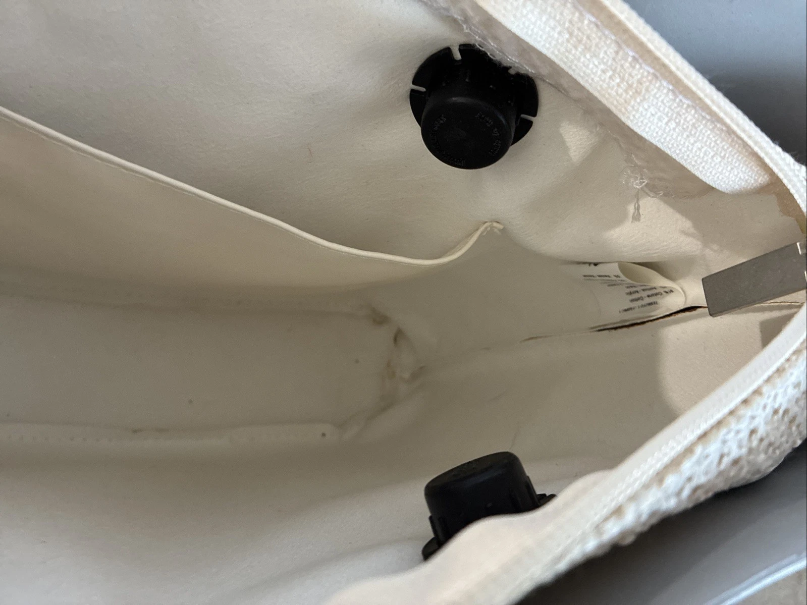 Gray O Bag Classic Lightweight Zip Top Tote Bag Rope Handles With Dust Bag - O Bag