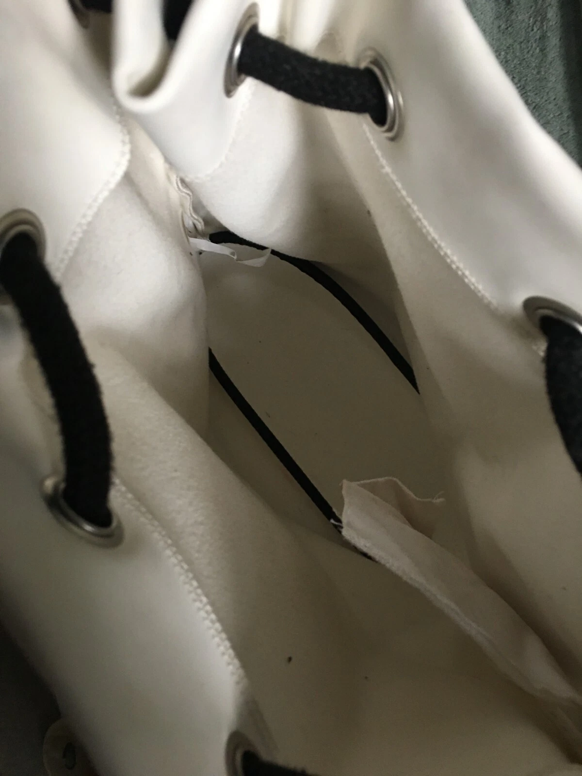 O Bag White Adjustable Drawstring Backpack Italy - O Bag