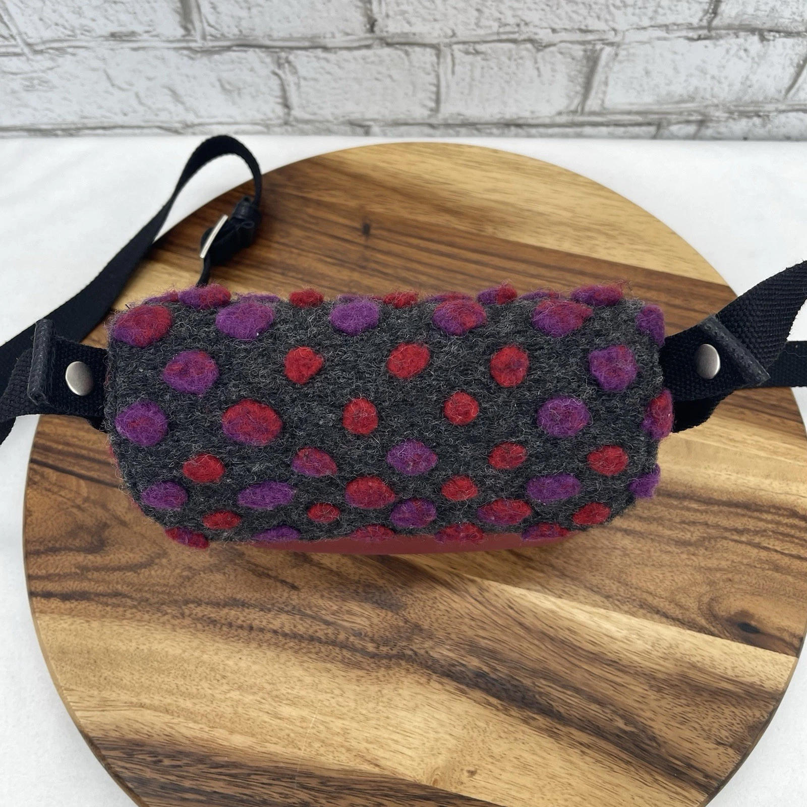 Obag O Bag O Pocket OPKO9 Womens EVA Wool Polka Dot Crossbody Bag Purse Italy - O Bag