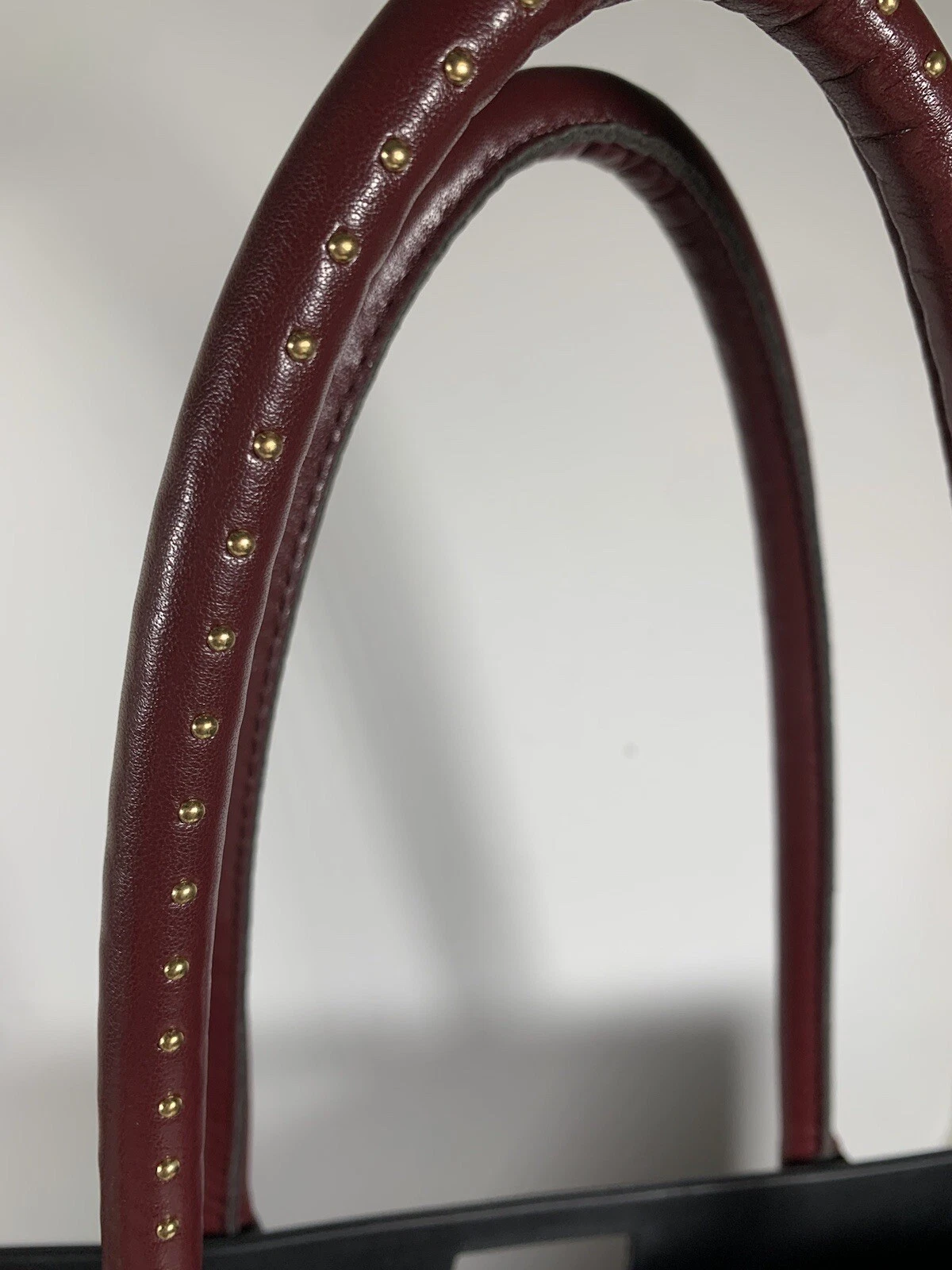 oBag Classic Black/Plum Purple Handles Large Bag Tote Italy AS-IS O Bag - O Bag