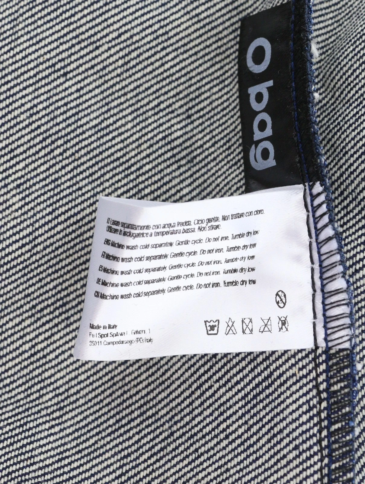 O Bag Rings Denim Women Bag OS Dark Blue Circular Handle Tote - O Bag