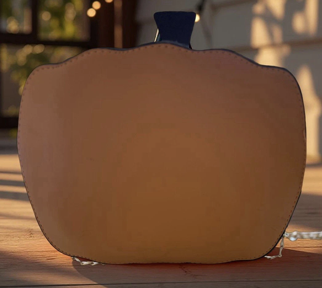 NEW HALLOWEEN JACK O'LANTERN PUMPKIN CROSSBODY Glitter Orange Purse - O Bag