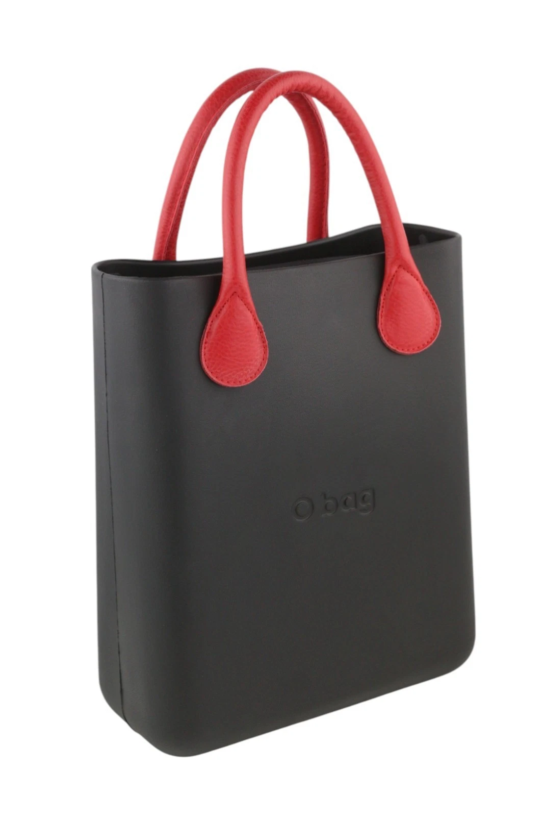 O Bag Chic Women's Bag OS Black Red Double Handle Inner Square Tote - O Bag