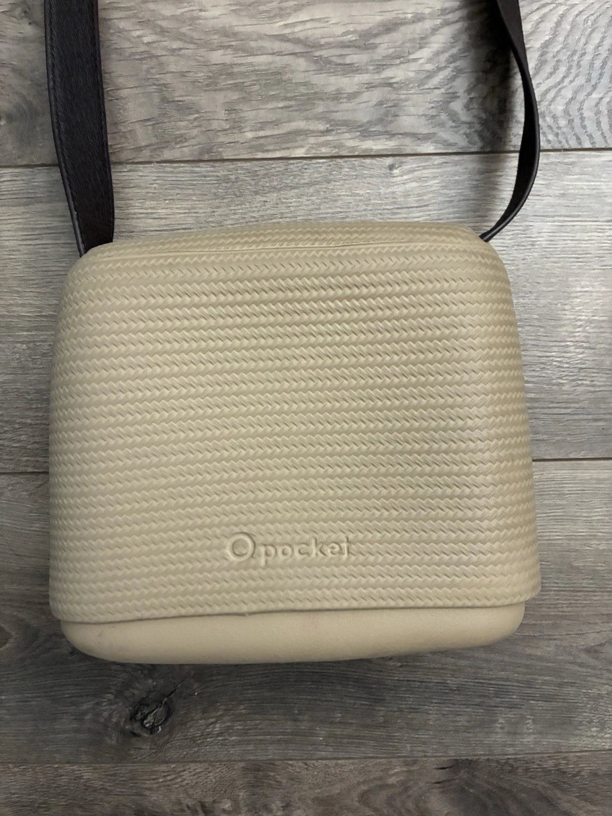 O Pocket Bag FullSpot Italian Crossbody Slide Purse Made In Italy Beige Brown - O Bag