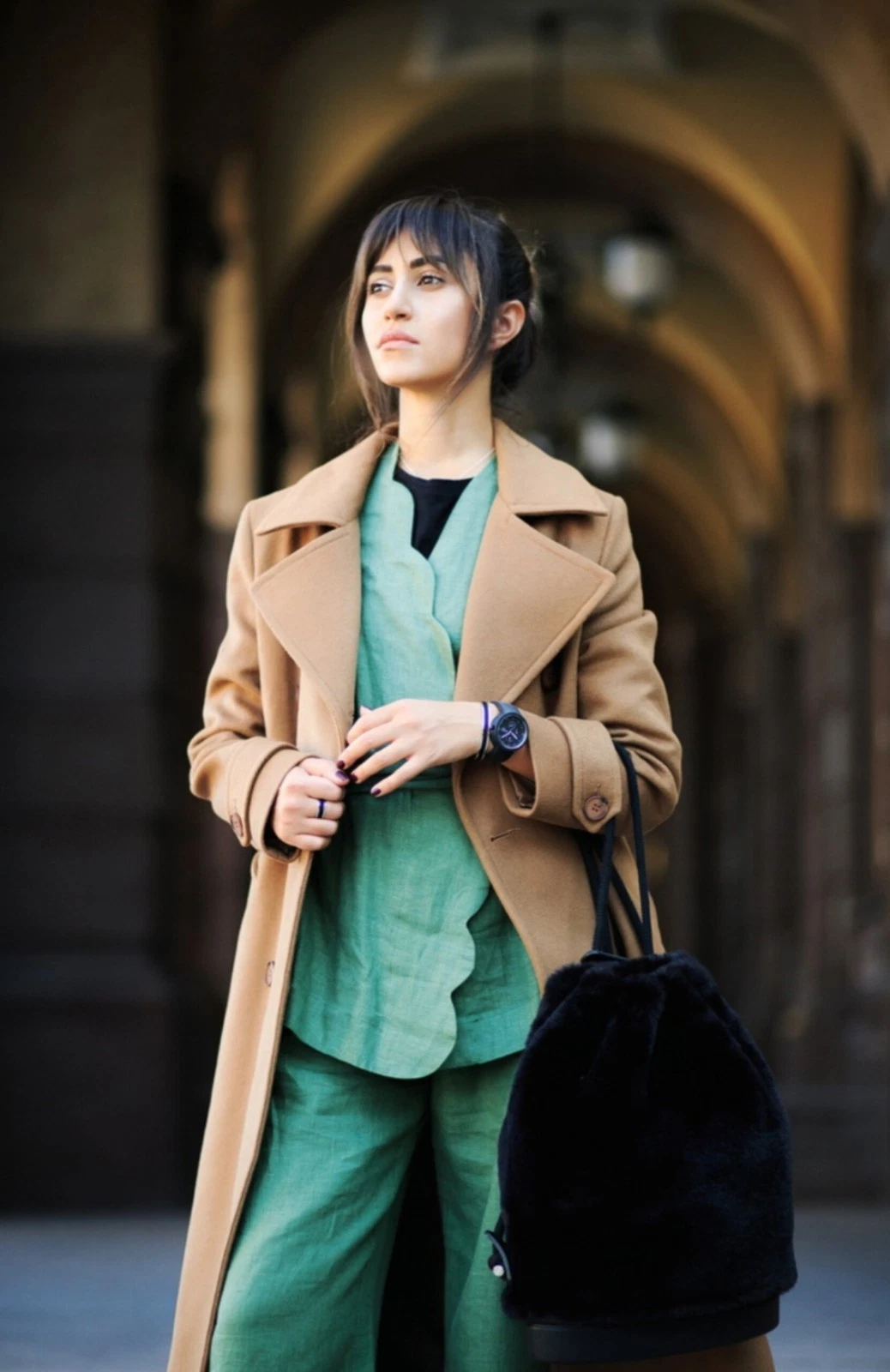 O Bag Backpack Grey Blue (OBAGB413 FAS09 041) Made In Italy Rare Bag Y2K - O Bag