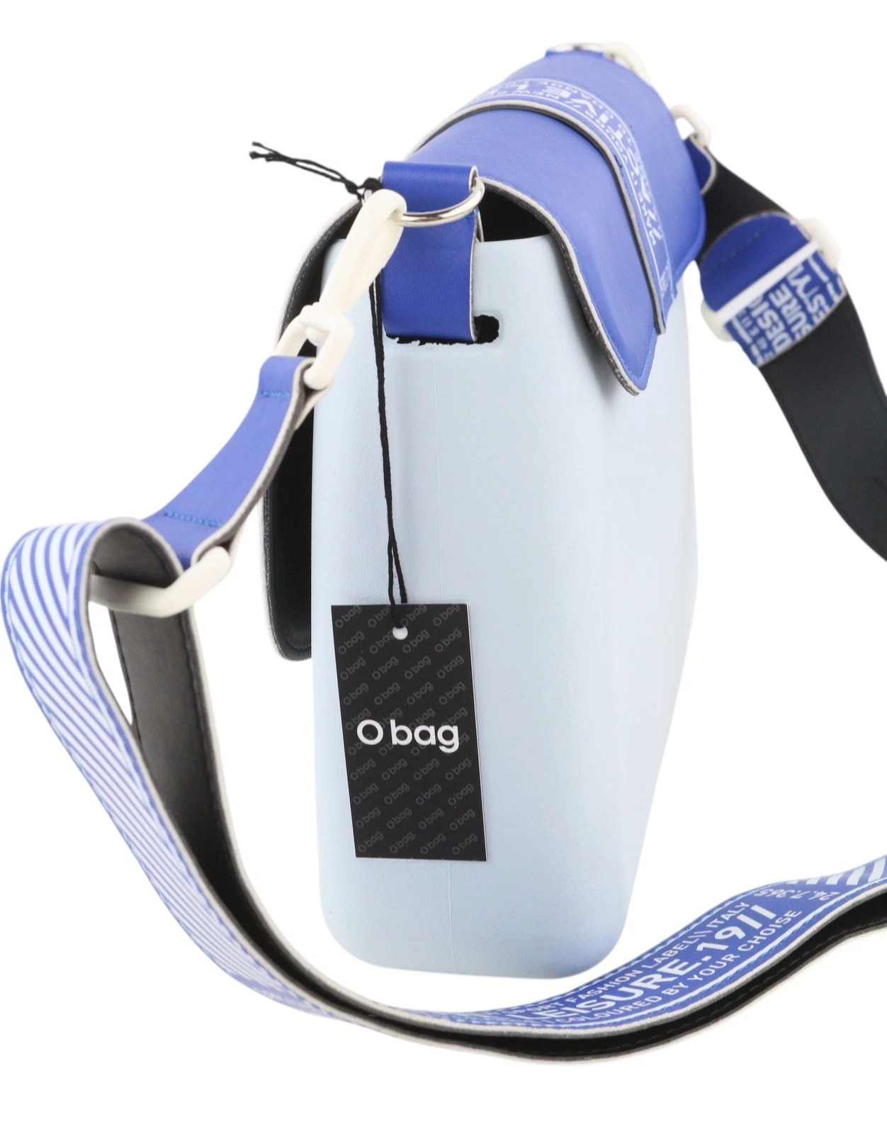 O Bag Glam Women Bag OS Blue Pattern Adjustable Strap Clasp Crossbody - O Bag