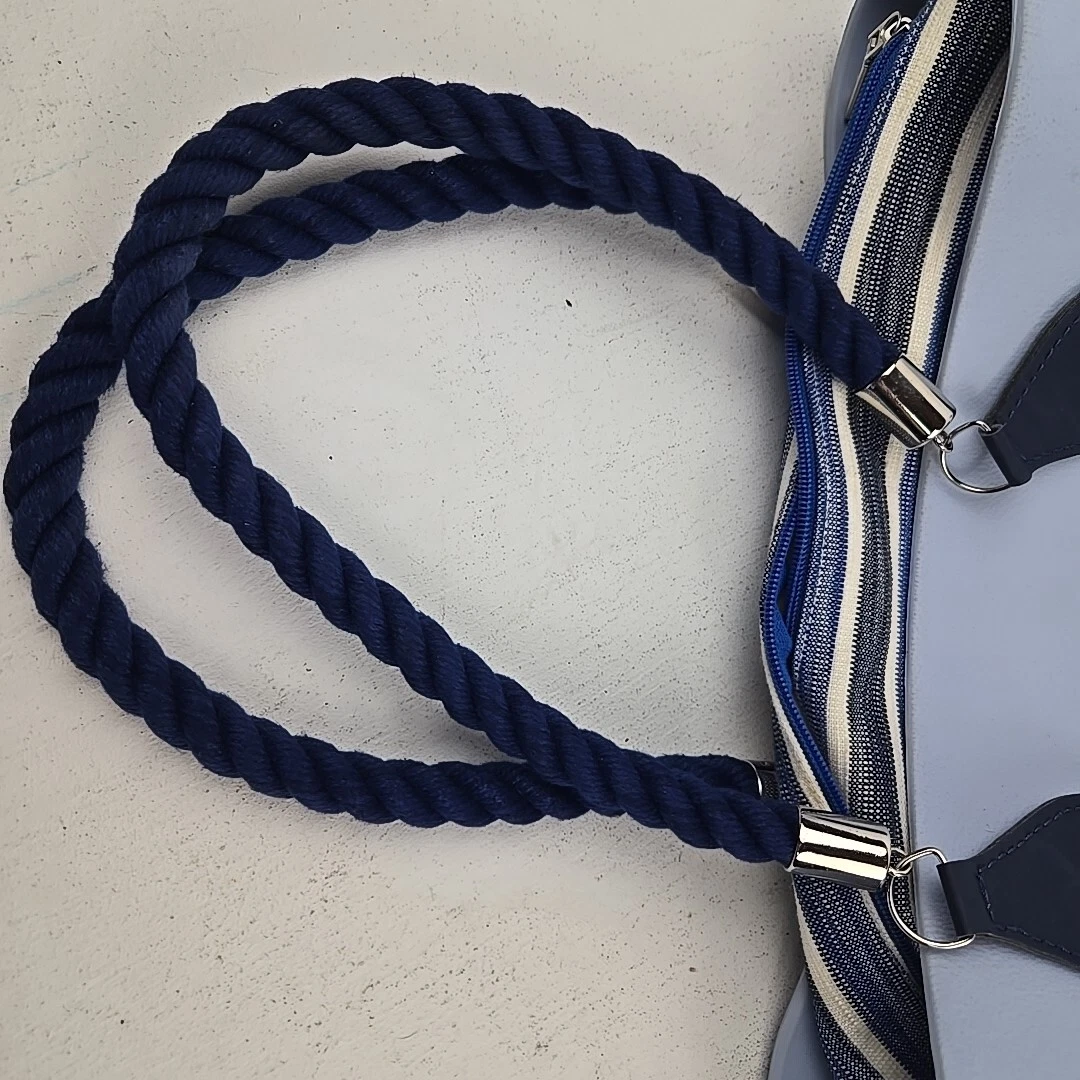 O Bag Italy Blue Foam Women's Double Handles Large Tote Shoulder Handbag - O Bag