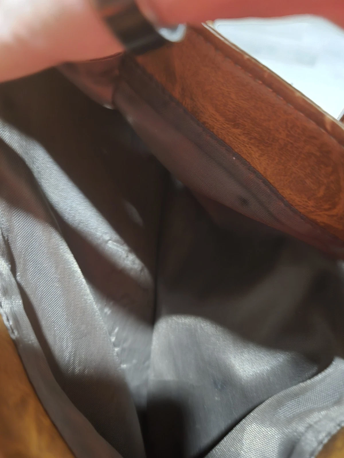 B.O.C Brown Leather Crossbody Bag – Front Zip Pocket – Adjustable Strap – Used - O Bag