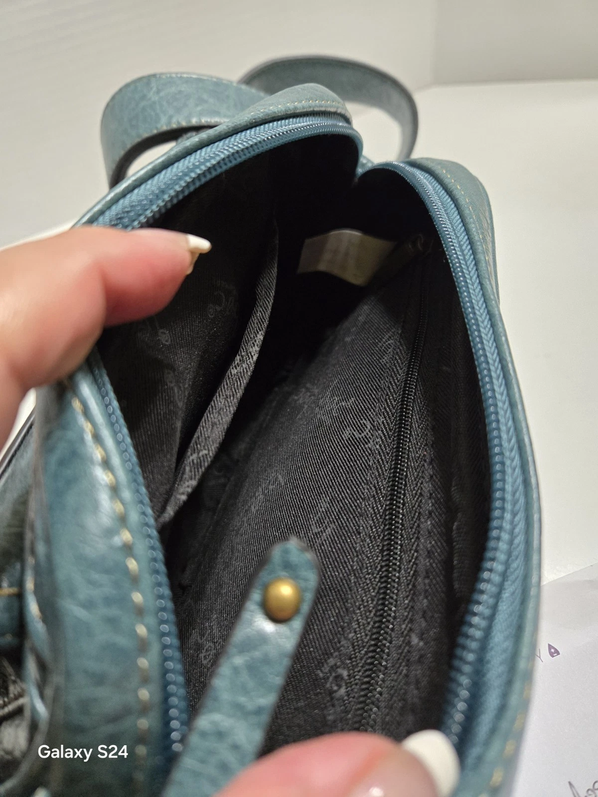 B.O.C. CALLOWILL Teal Blue Faux Leather Camera Bag - O Bag