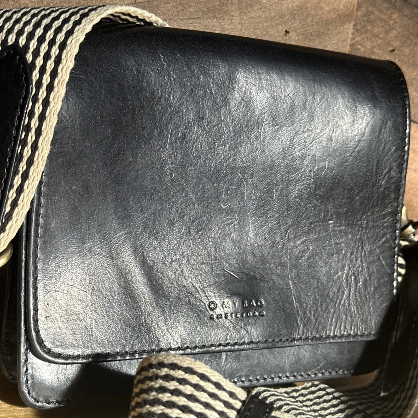 O my Bag Amsterdam Vegan Leather Audrey Mini Black Crossbody Purse - O Bag