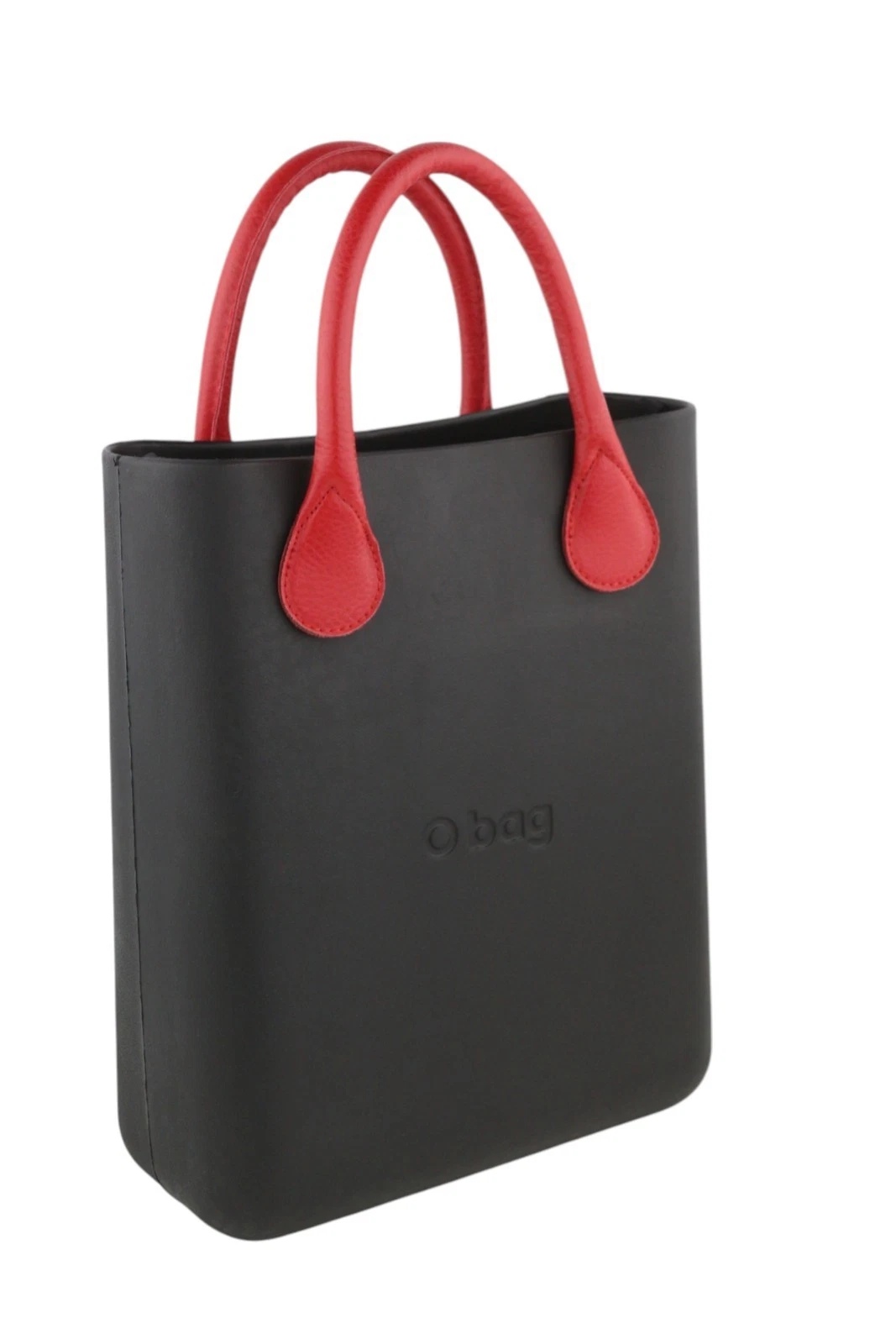 O BAG Chic Women Bag OS Black Textured Pattern Front Square Tote Inner Pouch Q04 - O Bag