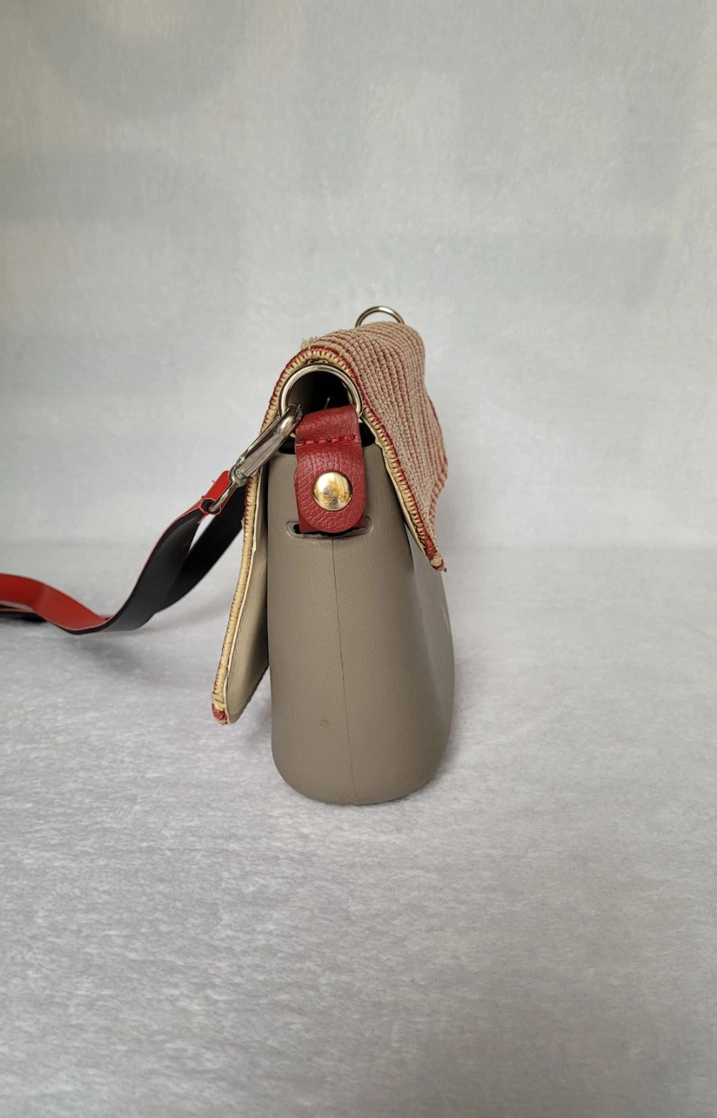 Two Bags O Bag Italy Eva Dark Gray/White/ Crossbody/Shoulder Bag - O Bag