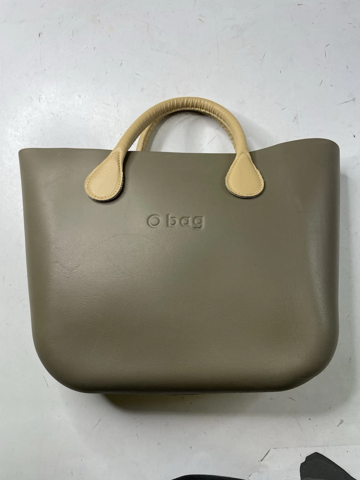 Obag O Bag Handbag Italy Summer Beach Tote Leather Handles - O Bag