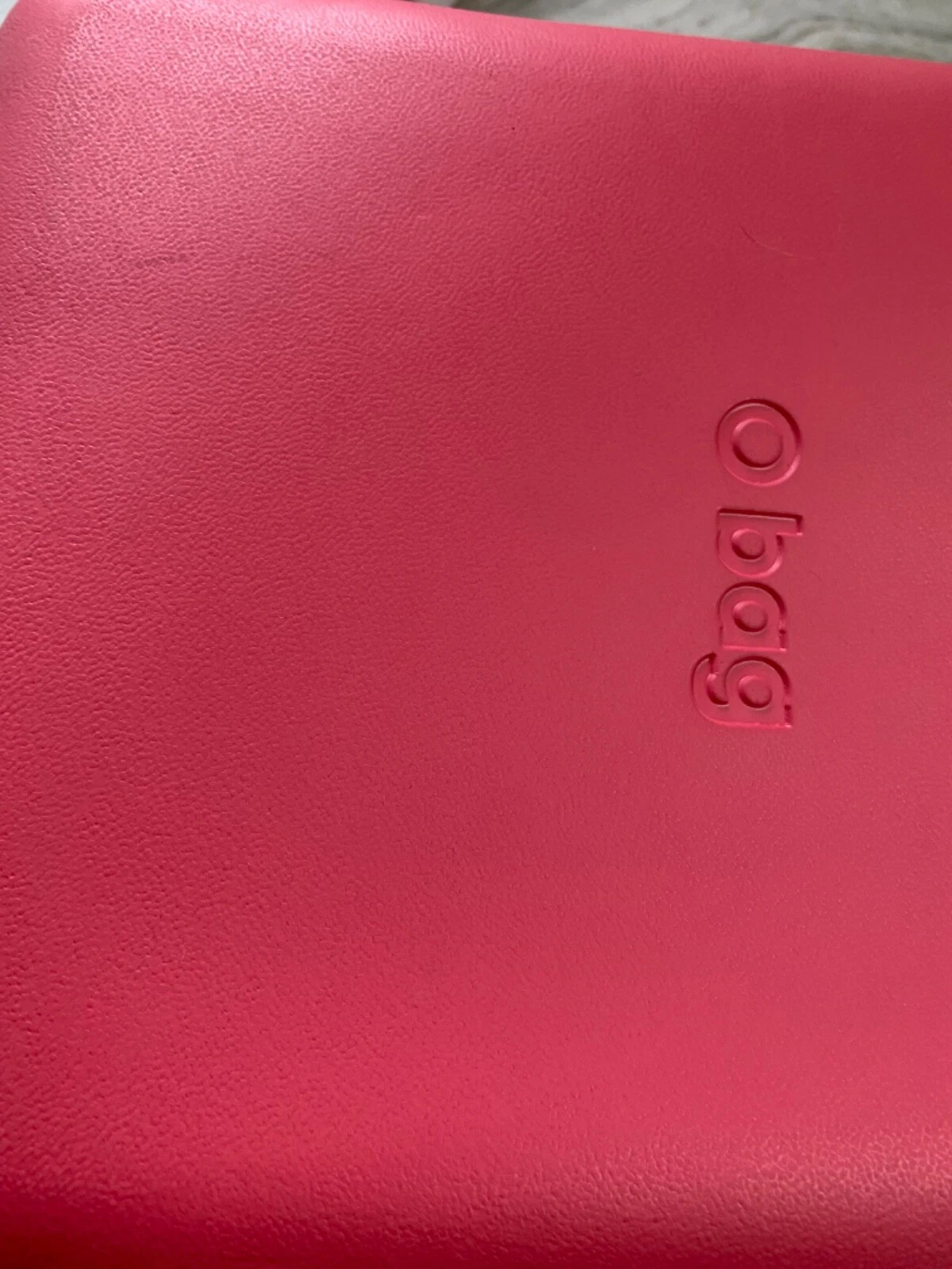 OBAG LARGE TOTE PINK, LEATHER HANDLES & SHOULDER STRAP, COTTON ZIP INSERT, ITALY - O Bag