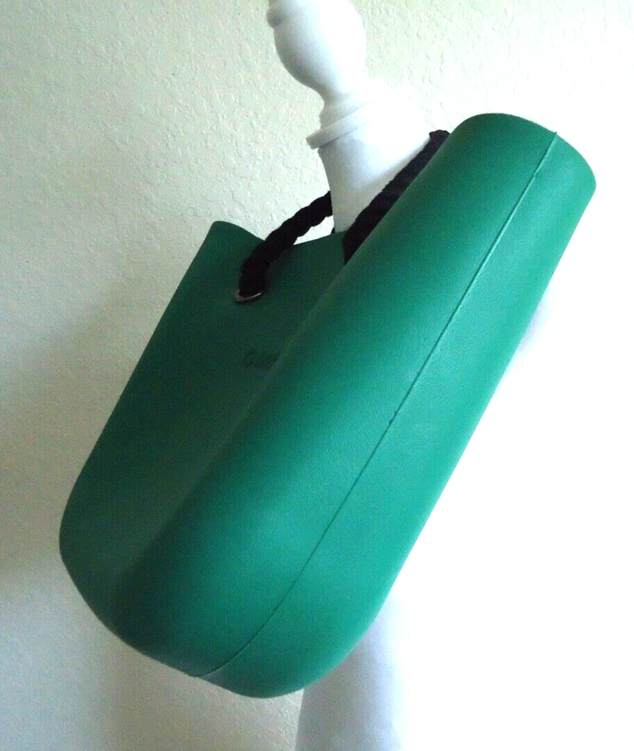 Obag Designed By E. Magenta Made In Italy Women'a Green Rubber Handbag - O Bag