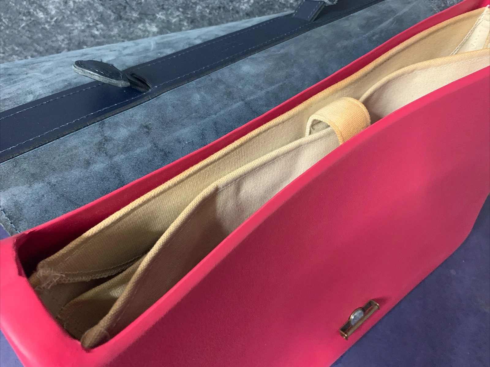 O Bag Pink Handbag - Made in Italy - White Removable Lining - Blue Top - O Bag