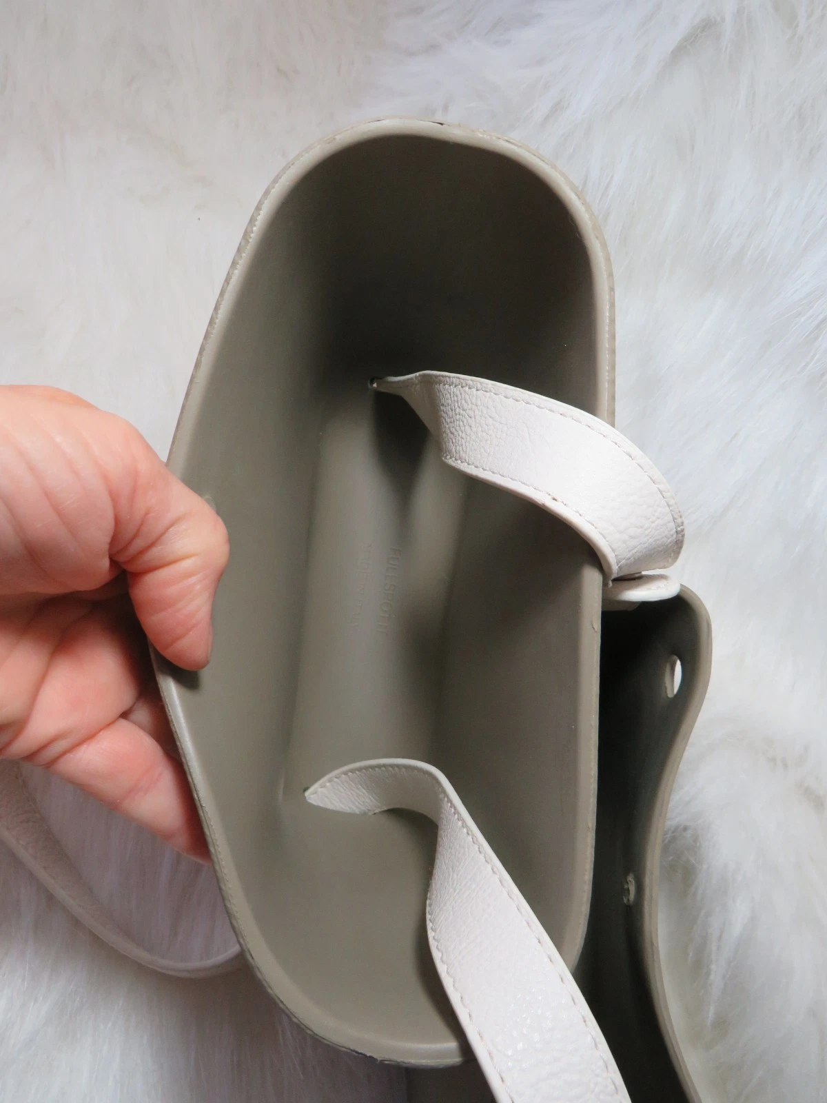 O Pocket Bag FullSpot Italian Crossbody Slide Purse Made In Italy Taupe - O Bag