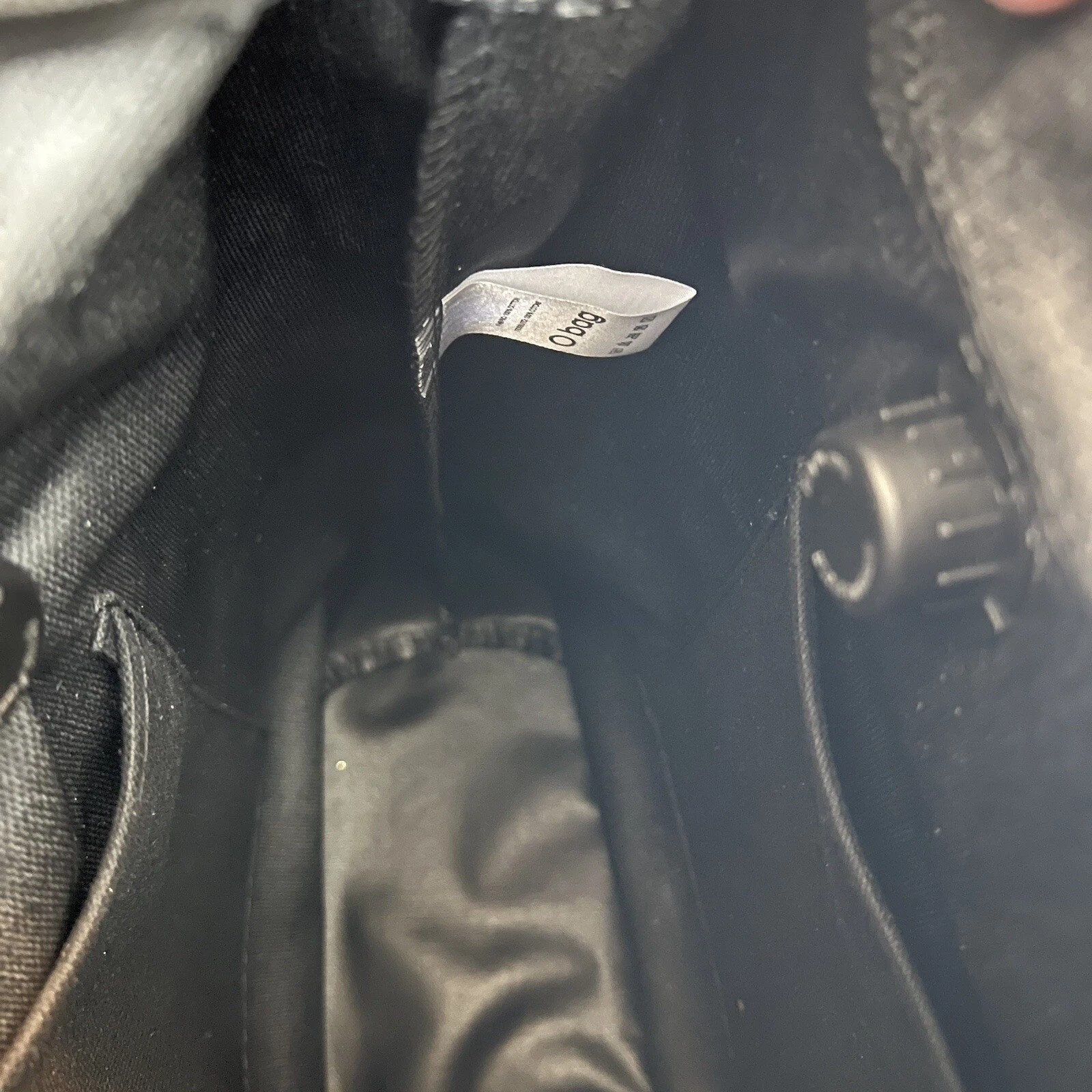 O bag Obag Italy Bronze Brown / Black Handles & Tweed Insert Tote Purse Handbag - O Bag