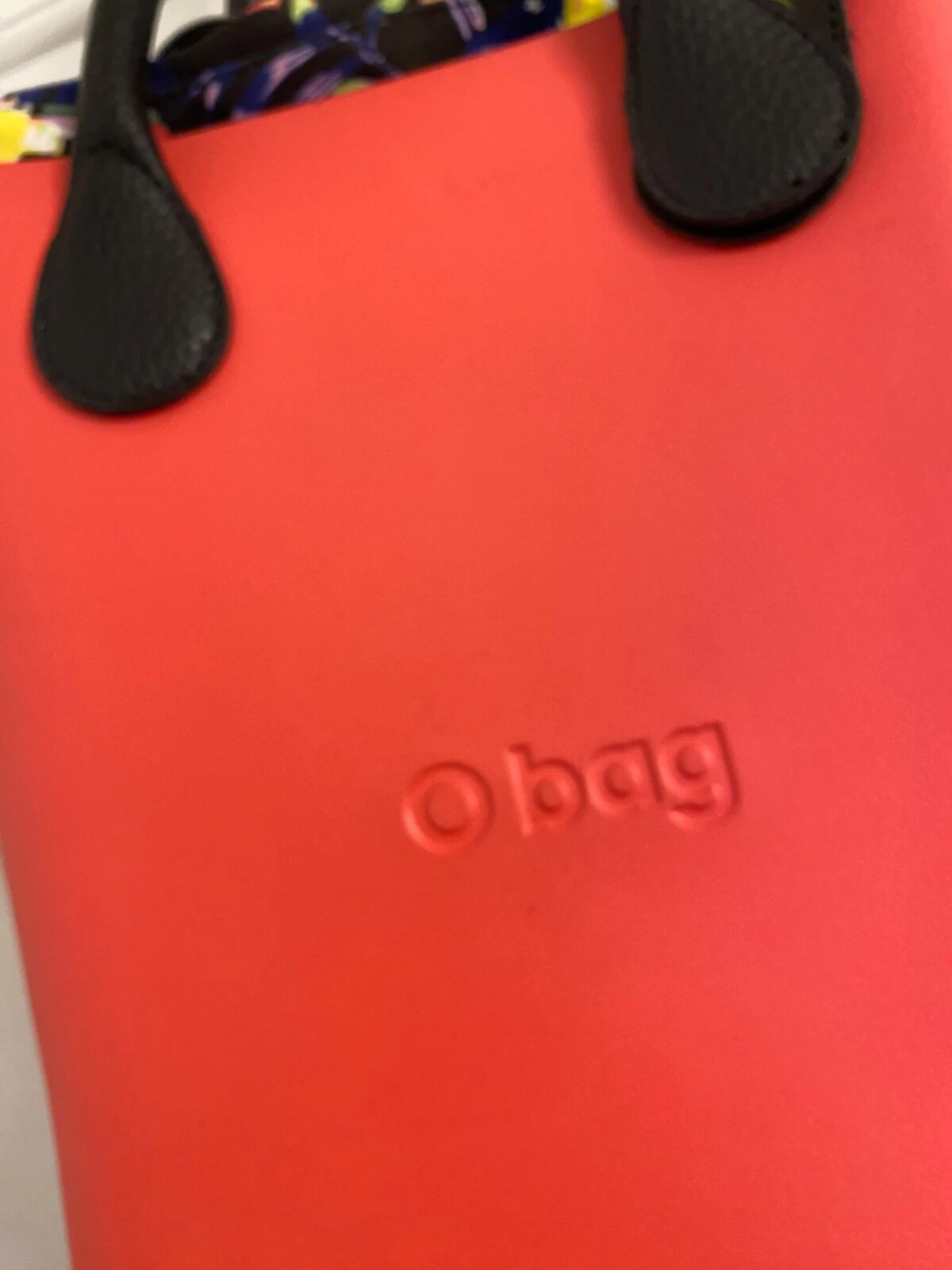 OBAG LARGE TOTE PINK, LEATHER HANDLES & SHOULDER STRAP, COTTON ZIP INSERT, ITALY - O Bag